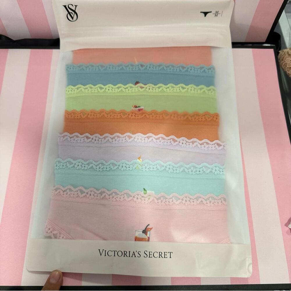 Victoria's Secret Lace Waist Cotton thong Panties